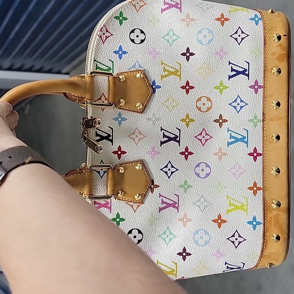 SOLD!!! AUTHENTIC LOUIS VUITTON Murikami multicolor ALMA in PM sz - Picture 4 of 11